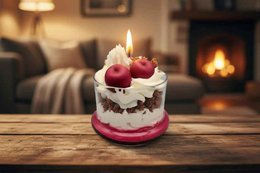LAVURI Black Forest Cherry – Handmade Dessert Candle