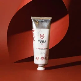 Nourishing hand cream with shea butter, vegan, moisturizing formula for soft, smooth hands.
