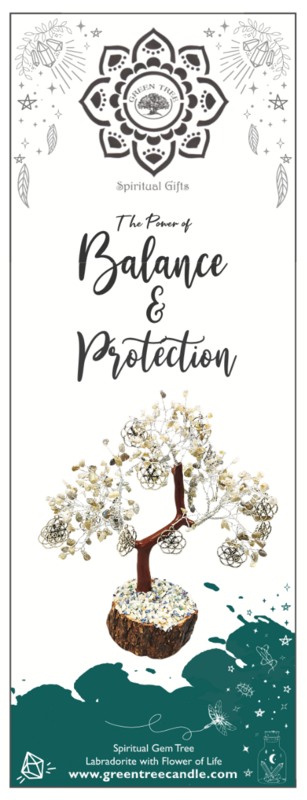 Labradorit-Balance- und Schutz-Edelsteinbaum groß