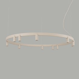 FOURTY ROUND XI LED Beige Pendelleuchte