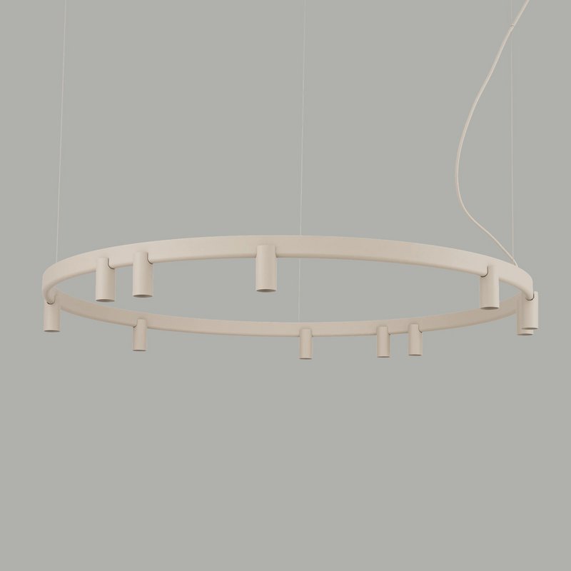 FOURTY ROUND XI LED Beige Pendelleuchte