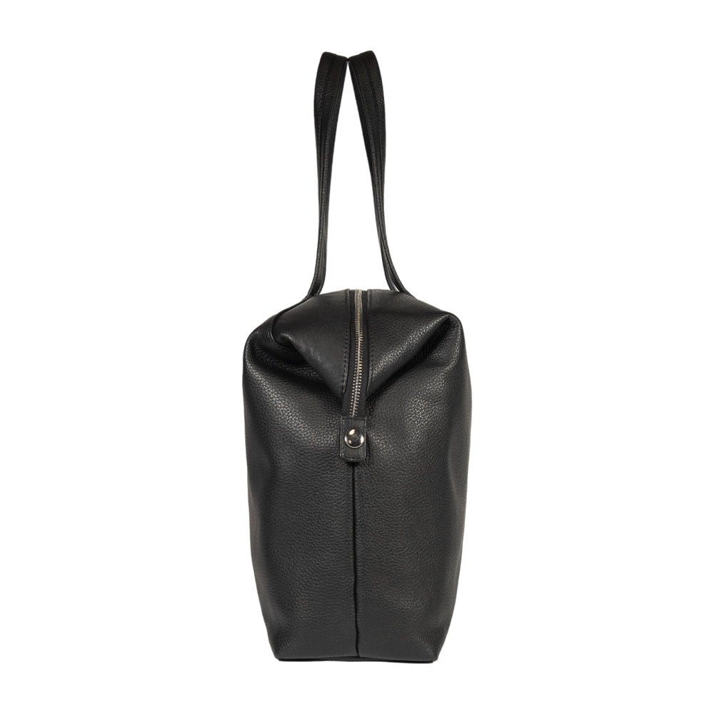 RB2004A | La bolsa de compras se transformó en una verdad en flor real, dólar/grano ligero. Doble manija. Color negro.