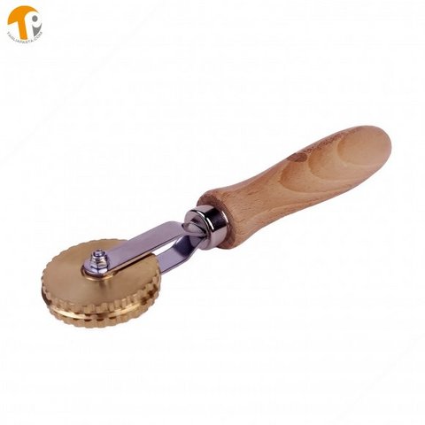 Brass rolling cutter for cutting and sealing Pasta with smooth blade width 9mm