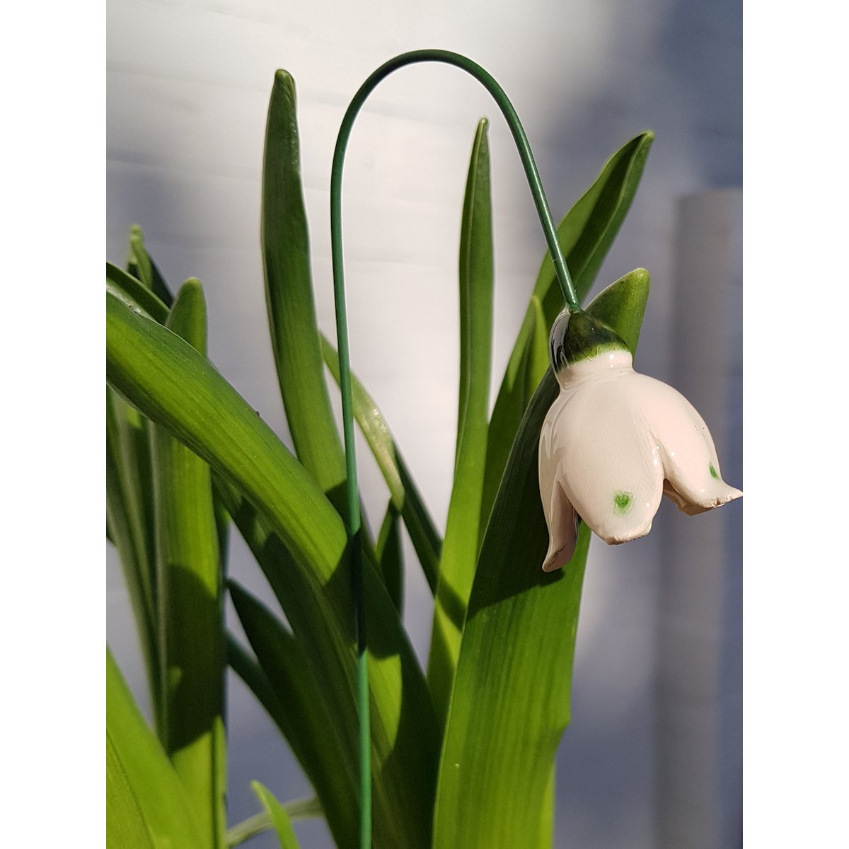 Snowdrop flower ceramic fixed 3.5 cm