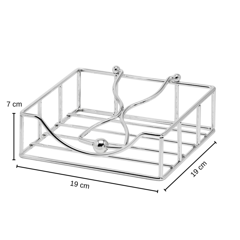 EDZARD napkin holder Atlas, for paper napkins, noble silver-plated, tarnish-protected, 19 x 19 cm