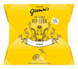 Æsker med pop-corn saltet smørkaramel med citron (30g)