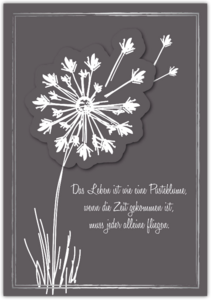 Trauerkarte Anteilnahme "Das Leben... "