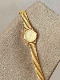 Lajas - Klassiek gouden quartzhorloge met ronde kast