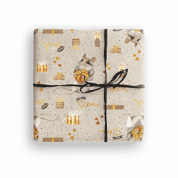 Geschenkpapier Maus – Nur für dich, von Herzen (3er-Set)