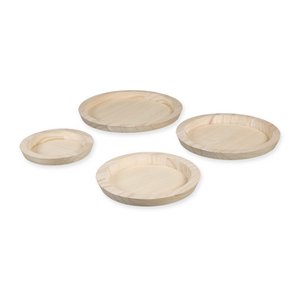 Houten decoratieve bakjes 4 stuks. set