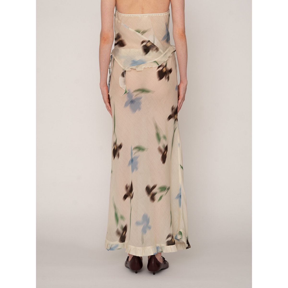 Falda de hielo con estampado floral de verano