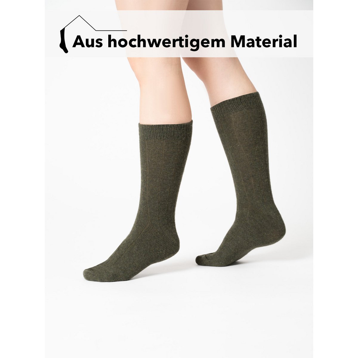 2 paires de chaussettes en laine mérinos avec cachemire