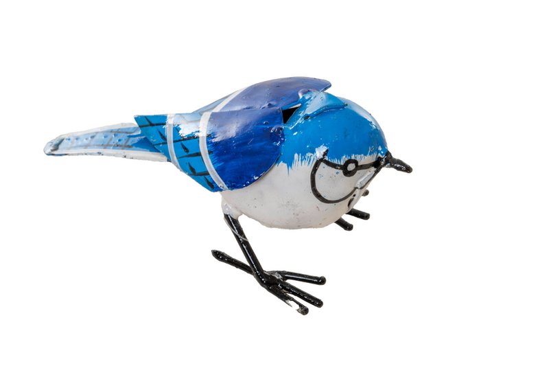 Håndlavet genbrugsmetal Blue Jay medium