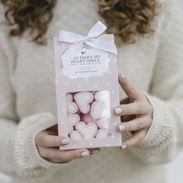 Marshmallows "You make my heart smile"