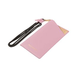 RB1087CI | Brillen-/Smartphone-Halter mit Schultergurt, hergestellt in Italien aus echtem, glattem, mattem Leder. Lila Farbe