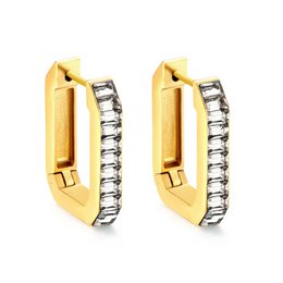 ELETTRA - Geometric earring in gold-plated steel