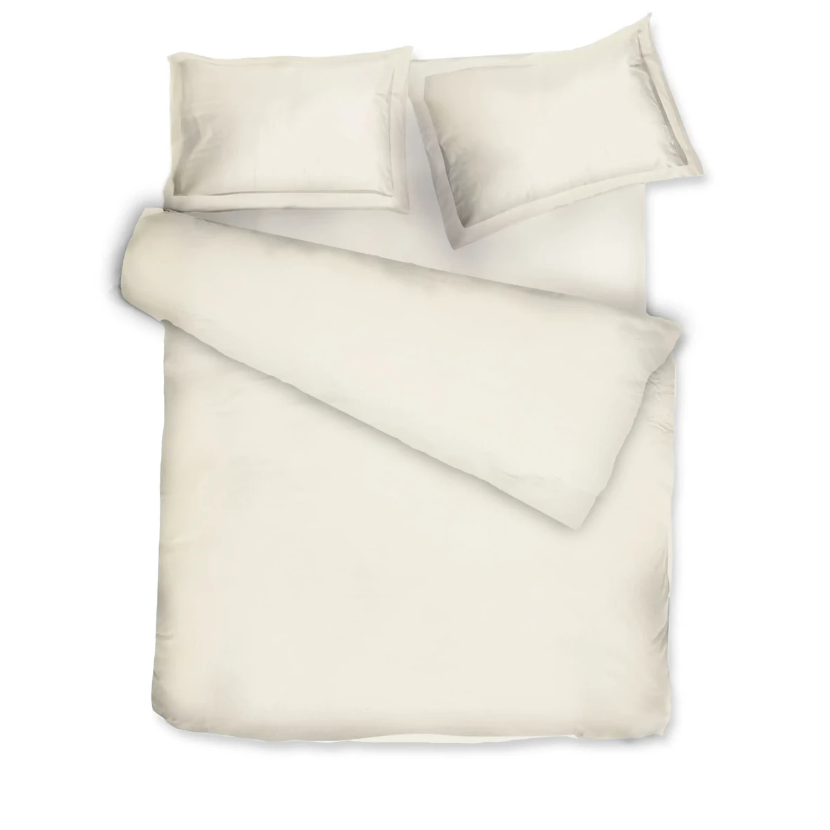 Satijnen beddengoedset Solid Antiek Wit