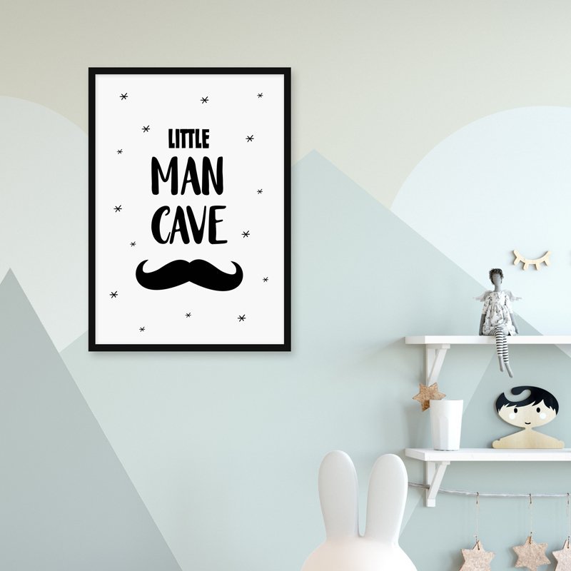 Cartel infantil de Little Man Cave