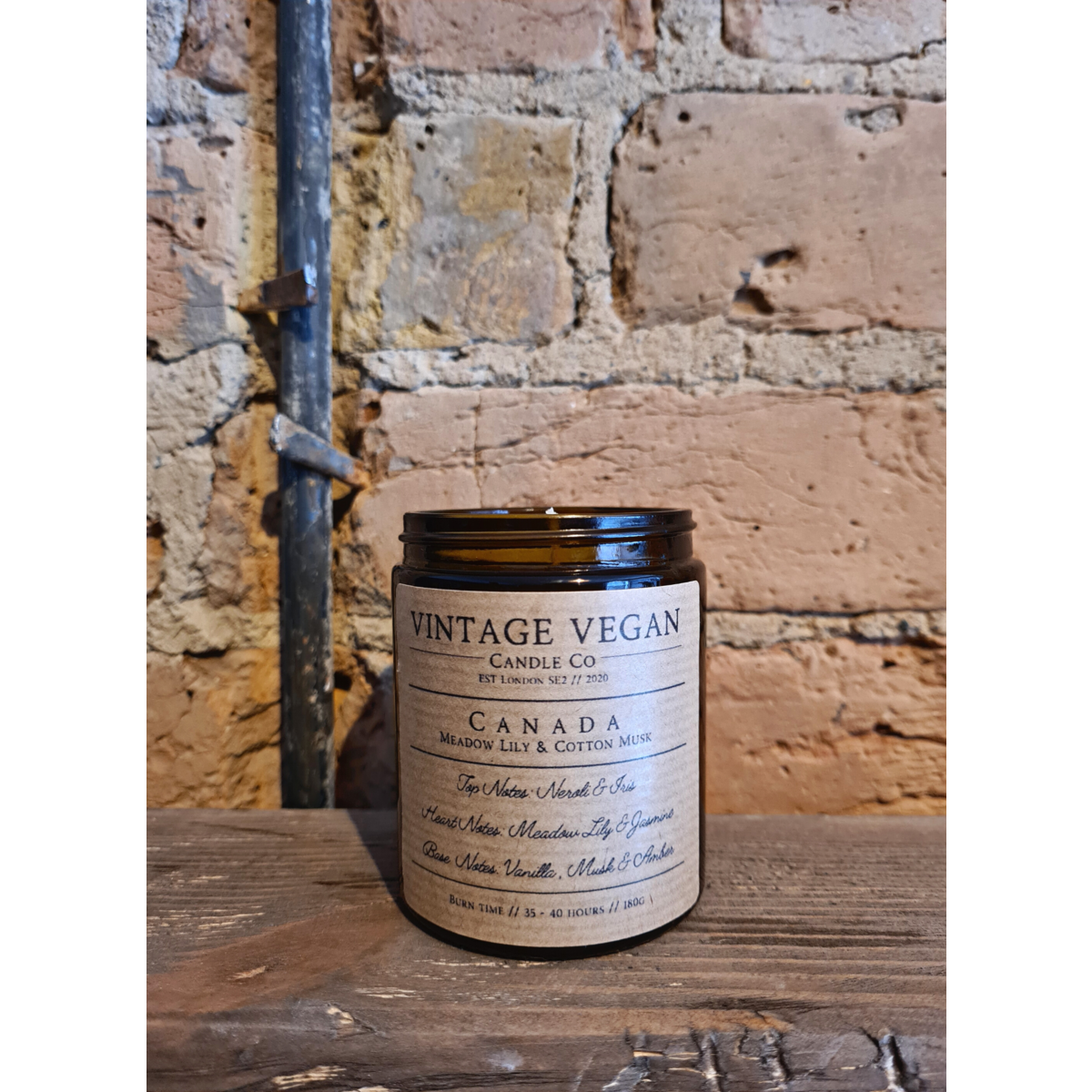 Canadian Meadow Lily & Cotton Musk Vintage Vegan Travel Candle