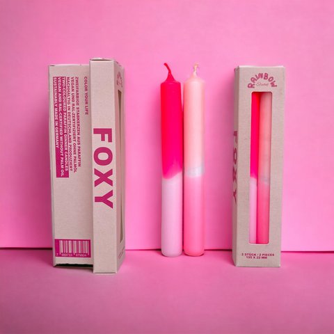 Rainbow Studio * Stabkerze 2er Set FOXY