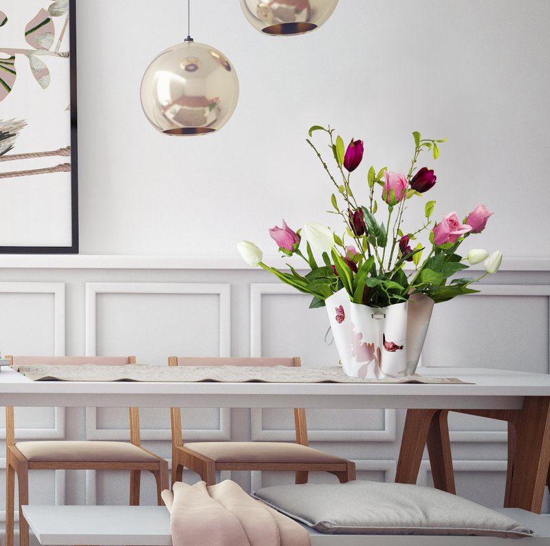 Hendrik.nu Foldevase Sløjfevase Flamingo