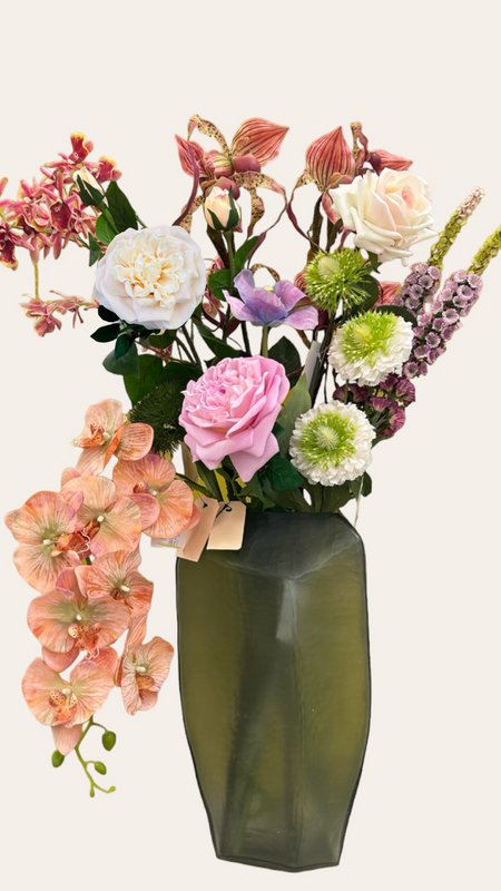 QMF Hand Touch Rose 65 cm 1 STK rød
