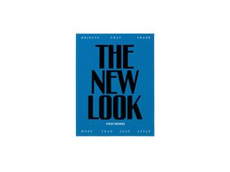  Rectangular blue jewelry box with compartments and the text "The New Look" printed on the front.
