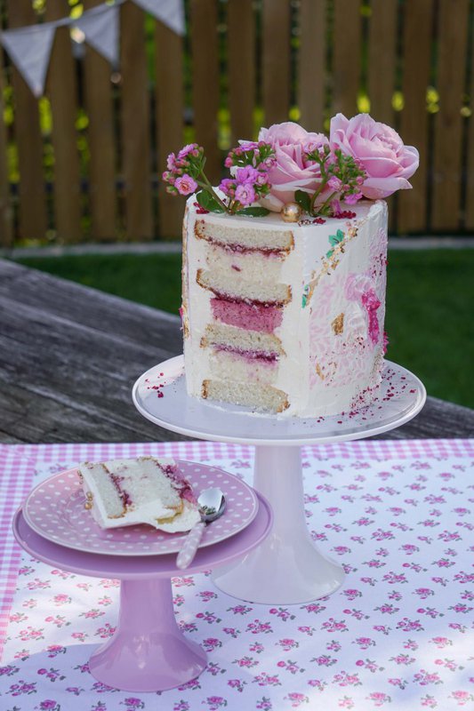 White melamine cake stand S 21,5 cm Isabelle Rose