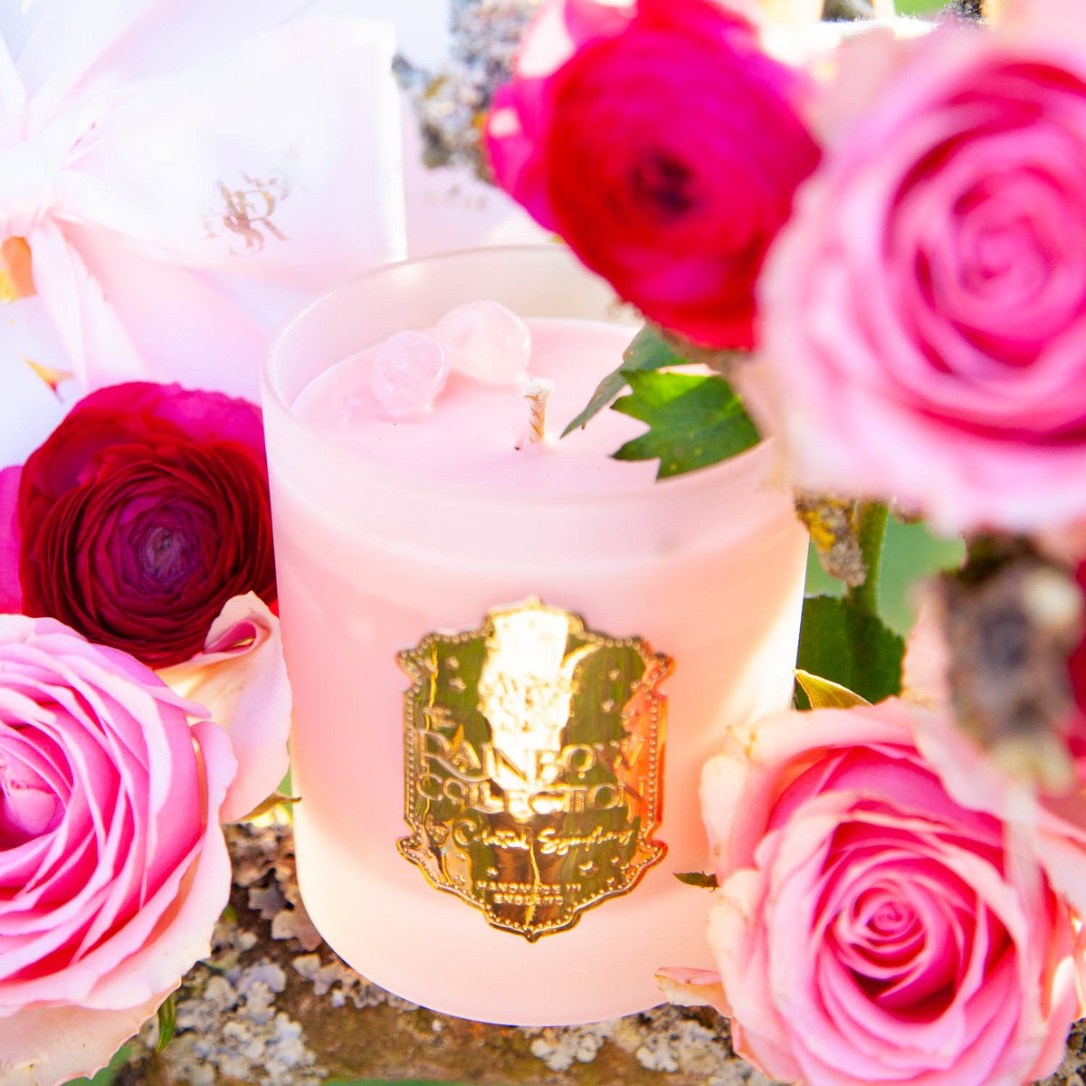 Heartsong Fragrant Chakra Candle, Rose Ylang Ylang Cinnamon