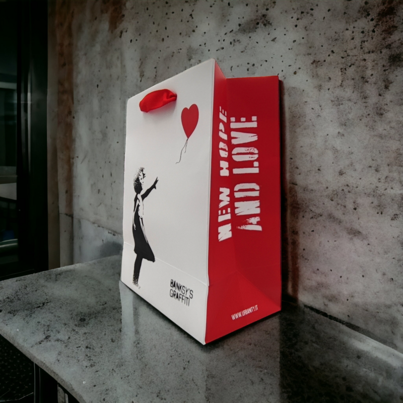 Banksy Cadeautasje (Medium) - Meisje met rode ballon