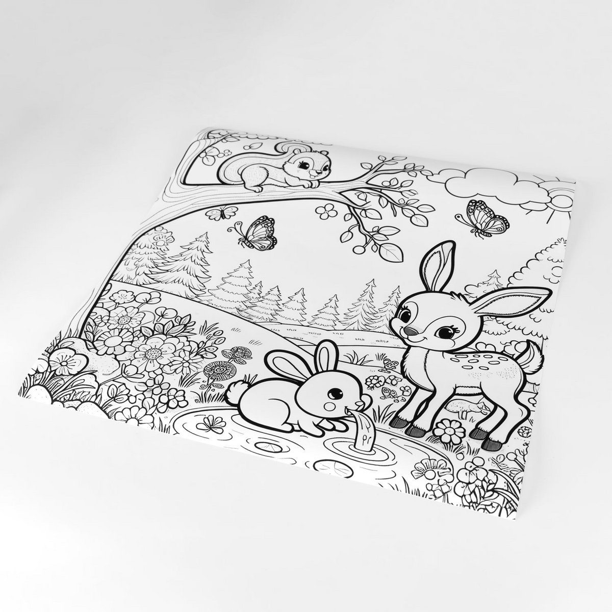 Paintable self-adhesive poster - Dino