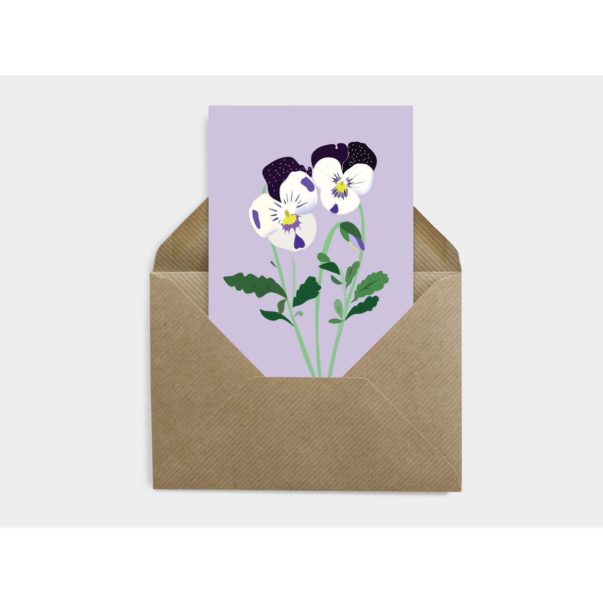 Postal Floral - Pensamiento