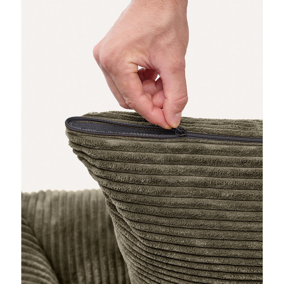 Green Corduroy Dog Bed, Snozy