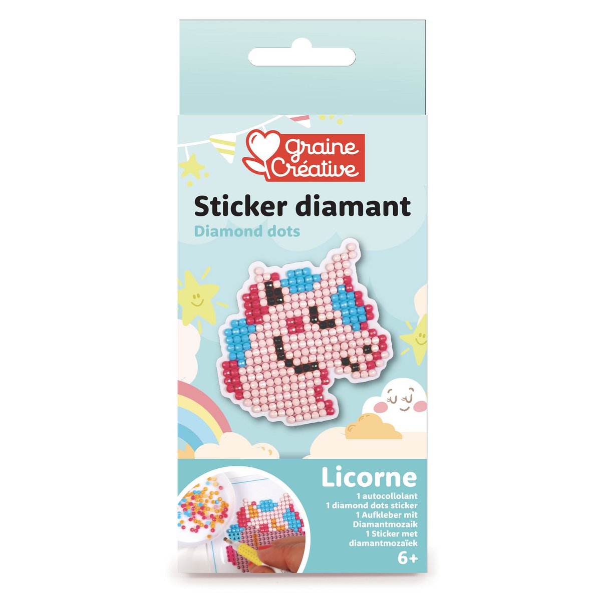 KIT DIAMOND MOSAIK – AUFKLEBER EINHORN
