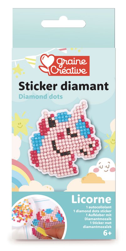 KIT DIAMOND MOSAIK – AUFKLEBER EINHORN