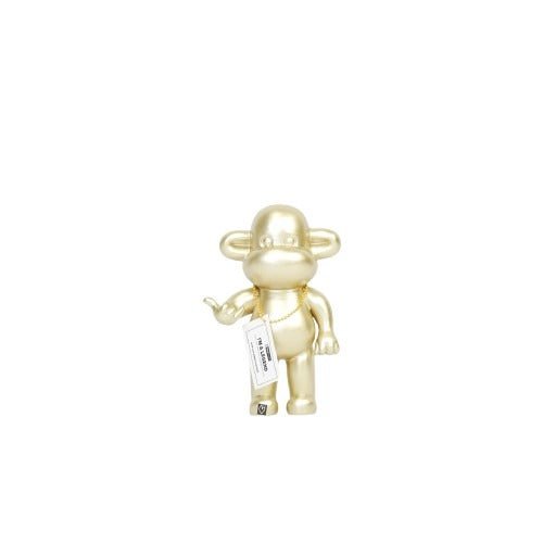 Ornament - Hæng Monkey Figurin 'The Legend' - Polyresin - Gold - 11x7x19cm