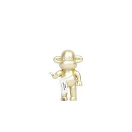 Ornament - Hæng Monkey Figurin 'The Legend' - Polyresin - Gold - 11x7x19cm