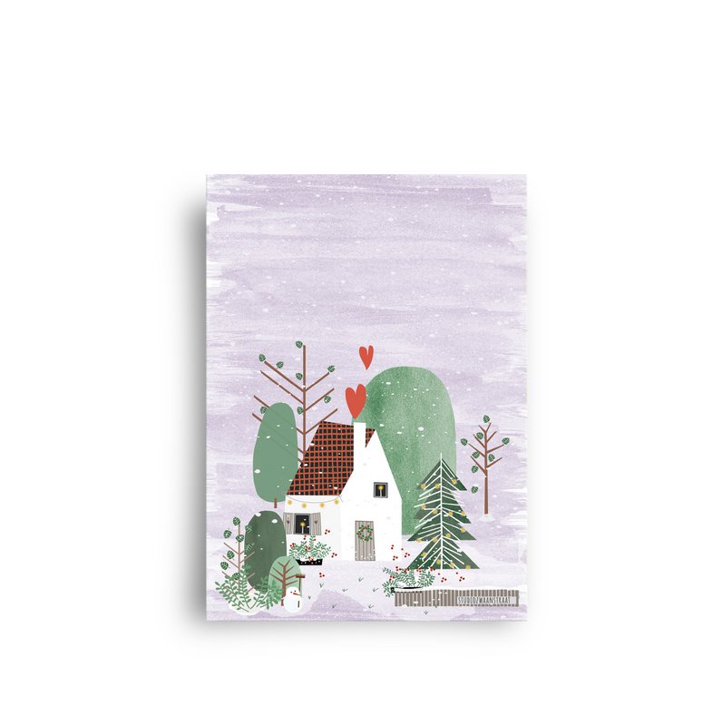 carte postale - série 'Noël' - 'joyeux Noël à la maison'