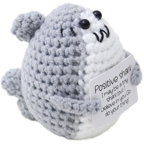 R-N8.1 T2405-493 Gestrickte positive Freunde – Hai 8 cm