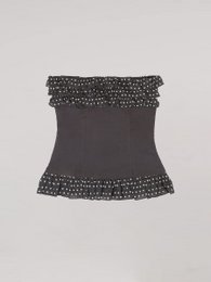 Nacht Noctis bruine polka dot top