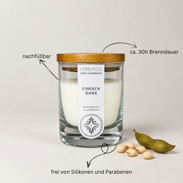 Simply Without | Soy wax candle – unscented – minimalist & natural