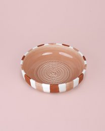 Grattugia per aglio in ceramica - Rosa e rosso - Grande tesoro