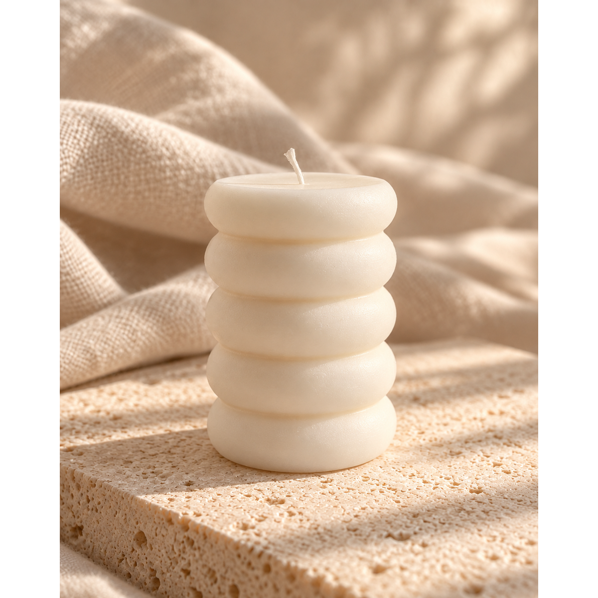 Disks Large candle | rapeseed wax