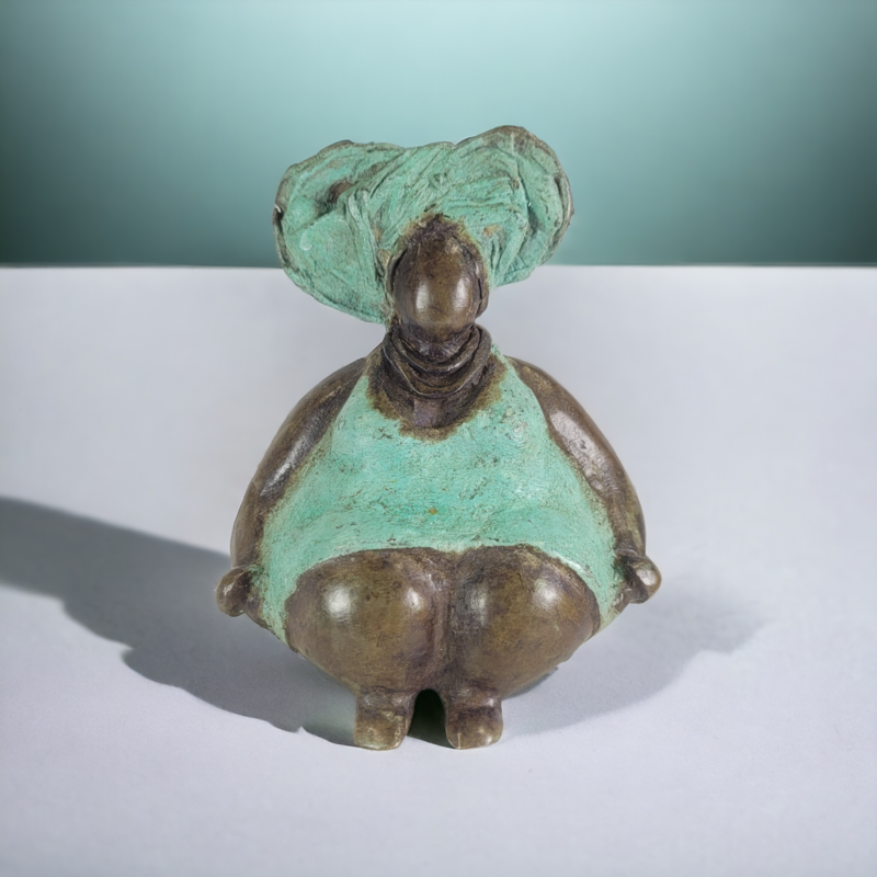 Scultura in bronzo "Bobaraba Henriette" di Hamidou Ouedraogo | 11 cm 500 g | unico