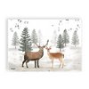 Christmas card moose with deer