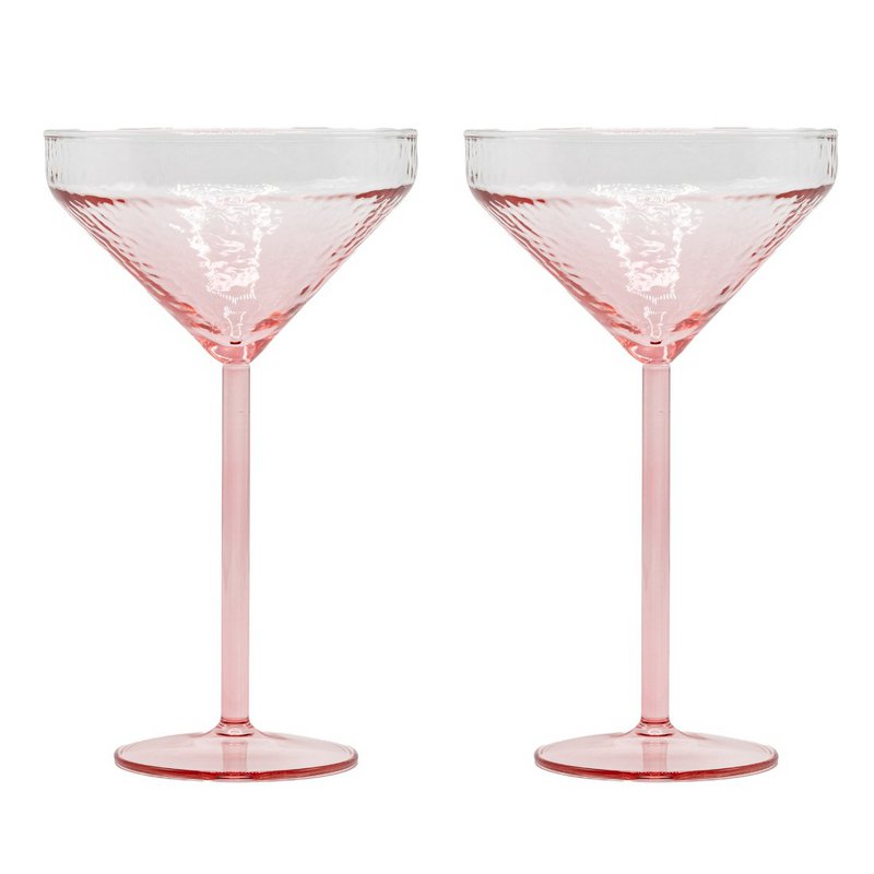 Cocktail glasses Claude, set of 2, pink