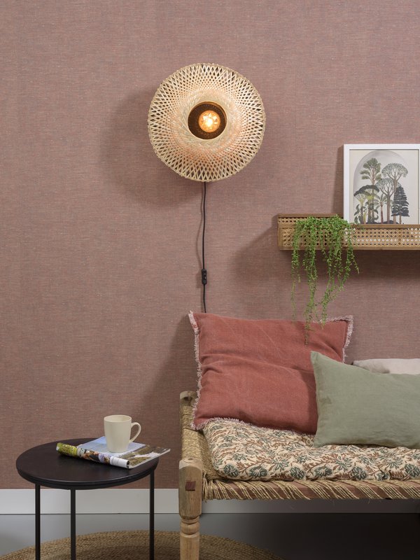 Wandlamp Kalimantan bambusplade, S