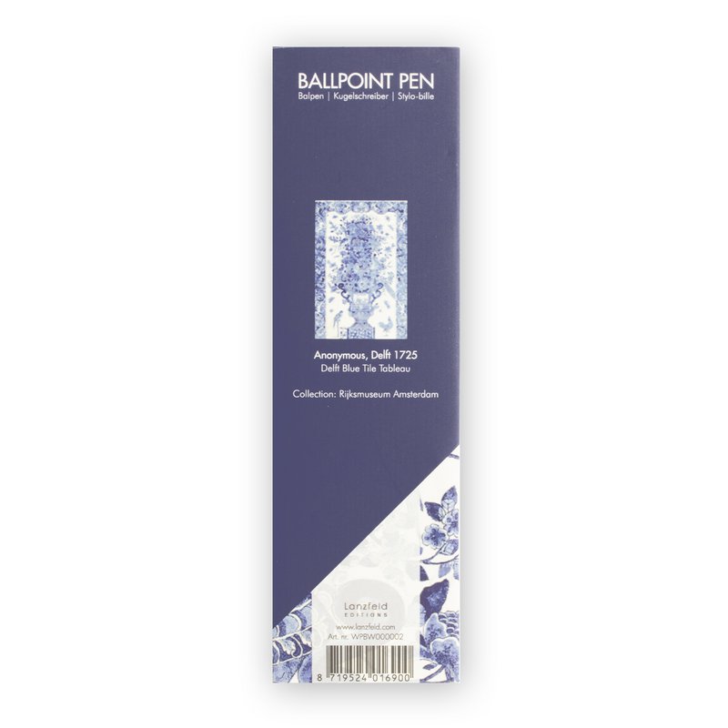 Stylo bille dans coffret, oiseau bleu de Delft
