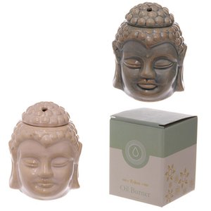 Eden Crackle Glaze Thai Buddha Head Ceramic Oil Burner