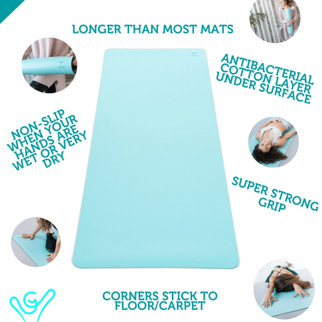 Yogamatte Naturkautschuk - blau